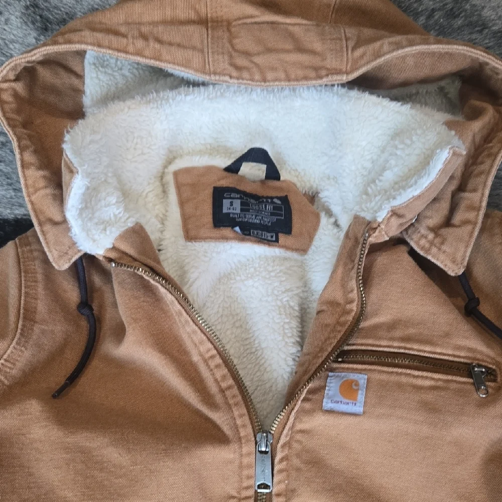 Carhartt Womens Small Weathered Wildwood Duck Jacket - Picture 2 of 10